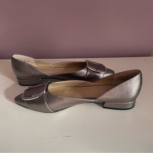 Franco Sarto Metallic Mauve Pointed Toe Flats